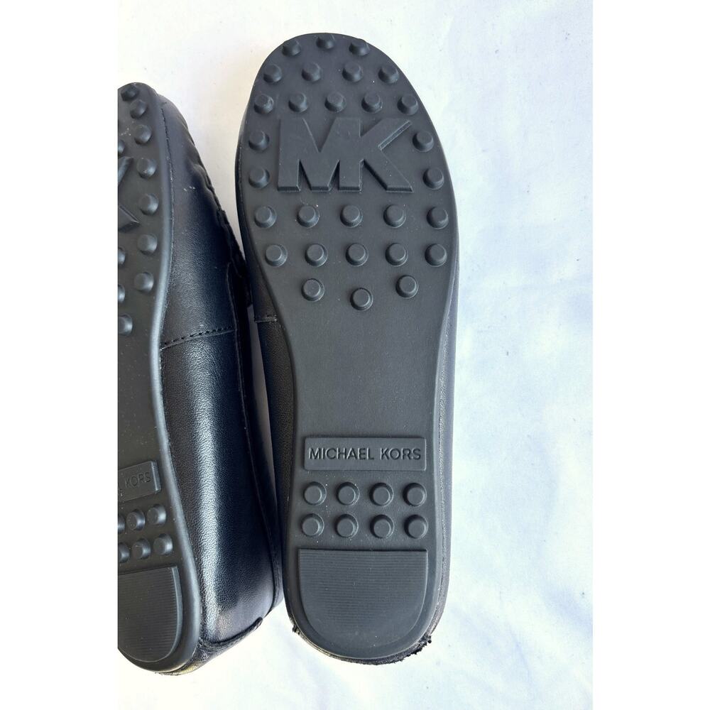 Michael Kors MK black leather slip-on flat loafer shoes, size 7M - Picture 8 of 8
